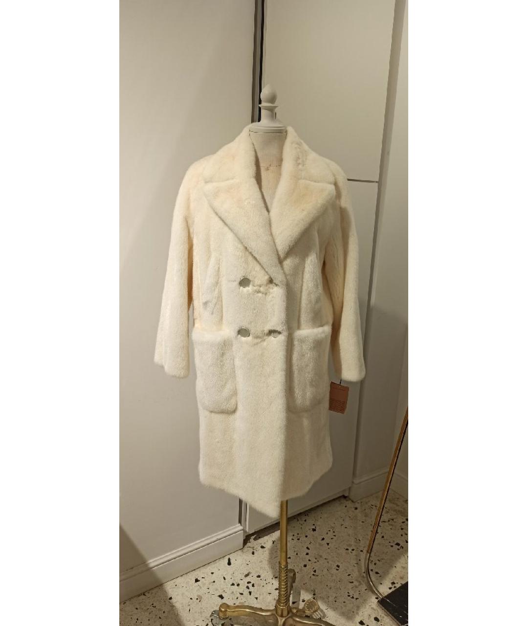 YVES SALOMON Белая шуба, фото 8