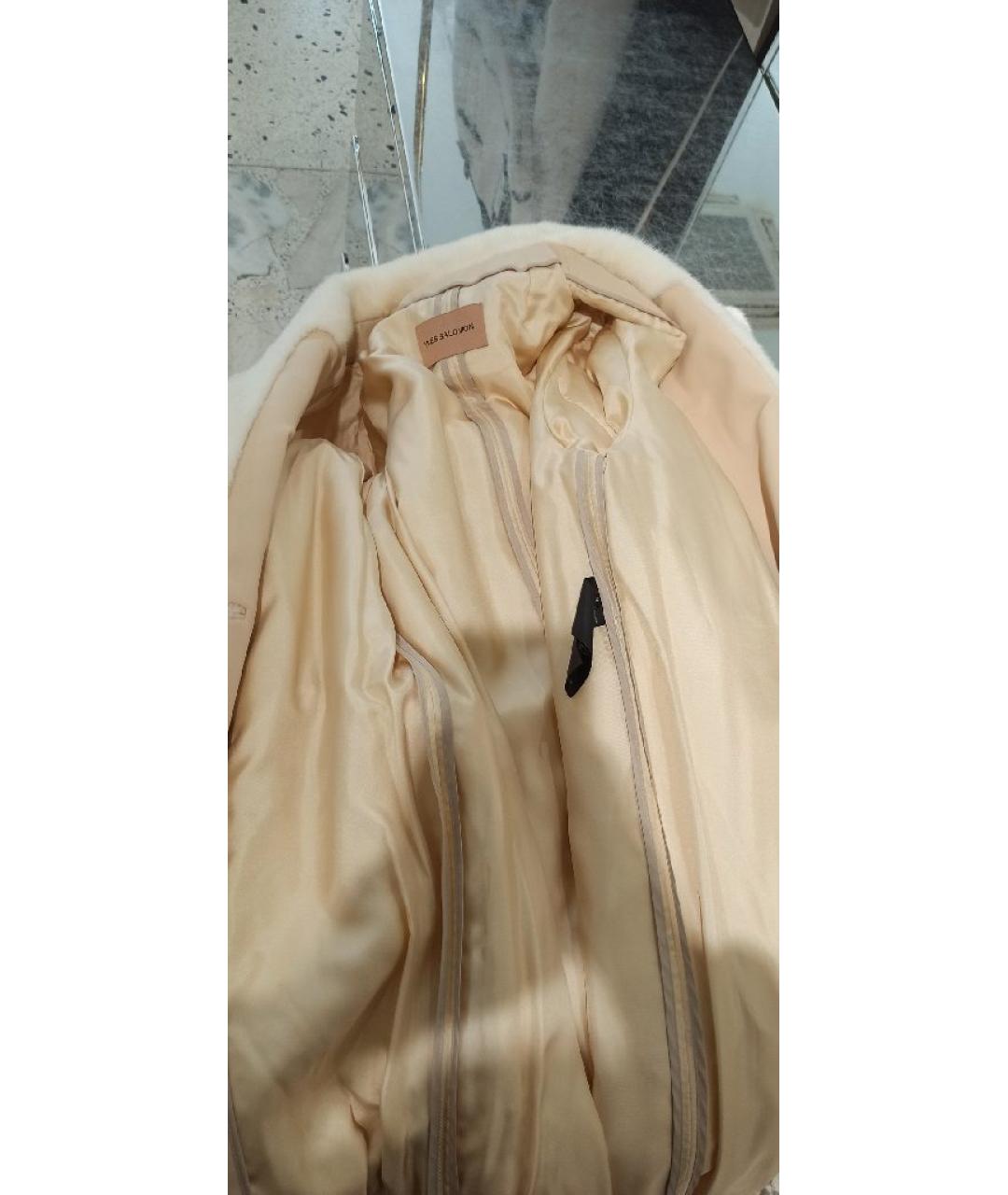 YVES SALOMON Белая шуба, фото 5