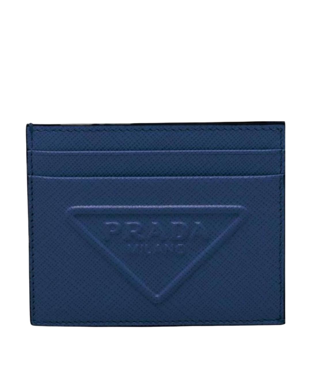 PRADA Синий кожаный кардхолдер, фото 1