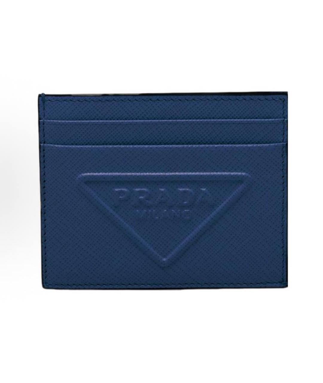 PRADA Синий кожаный кардхолдер, фото 4
