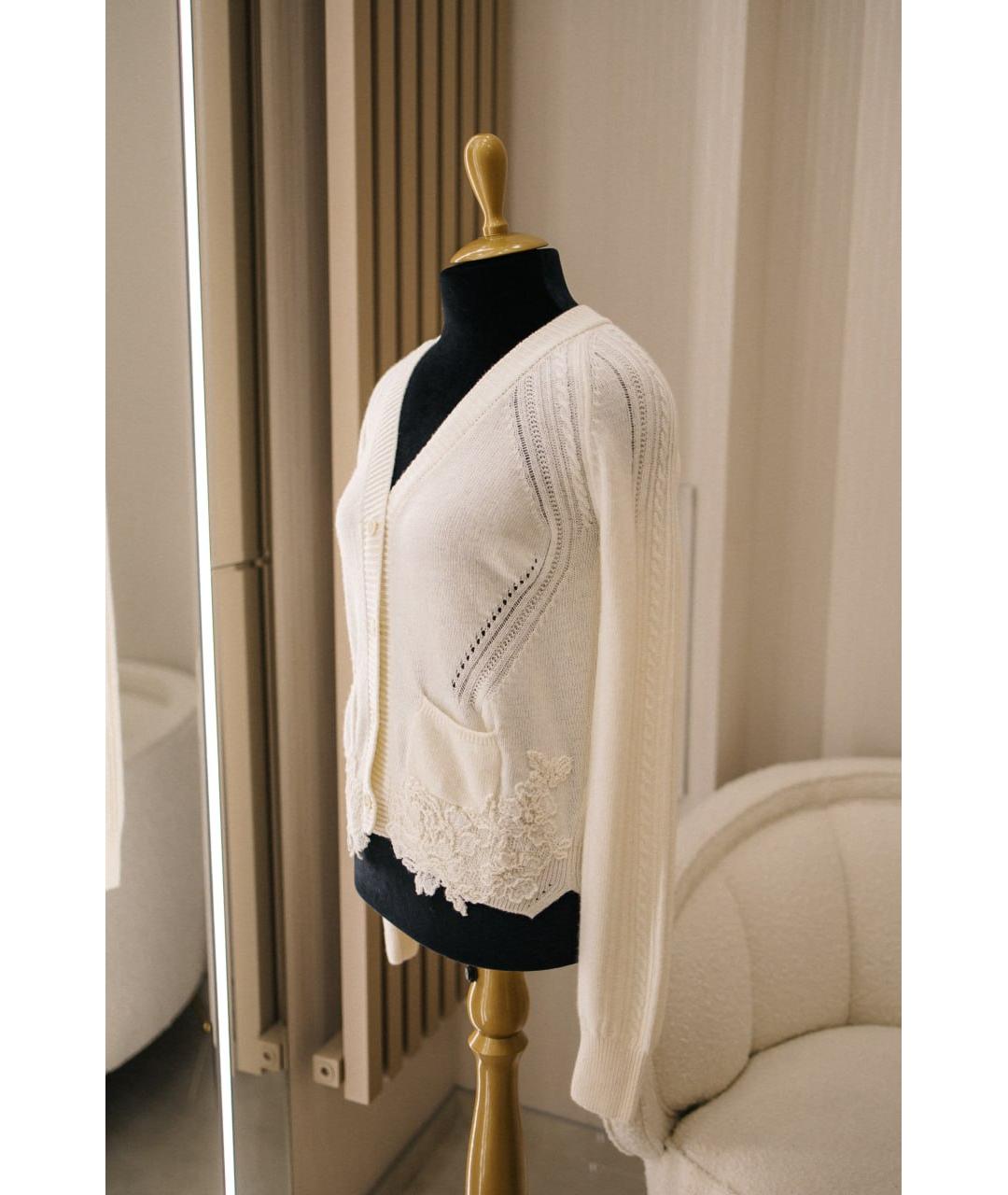 ERMANNO SCERVINO Белый шерстяной кардиган, фото 5