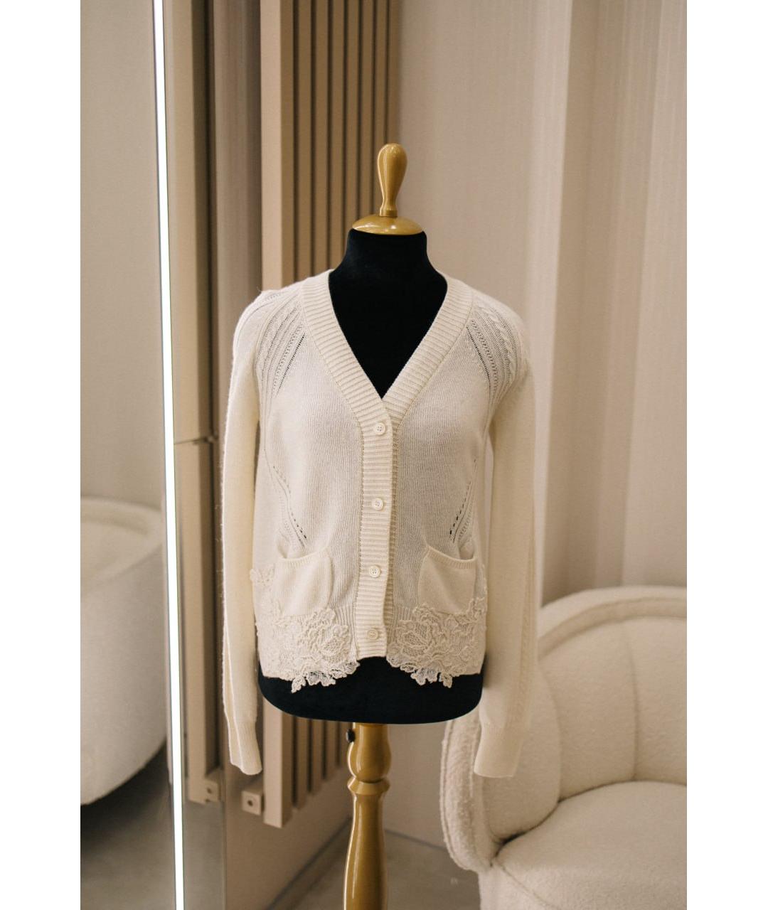 ERMANNO SCERVINO Белый шерстяной кардиган, фото 7