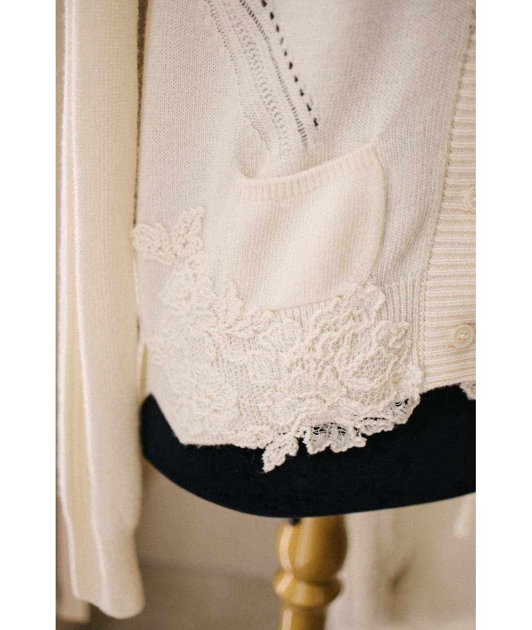 ERMANNO SCERVINO Белый шерстяной кардиган, фото 4