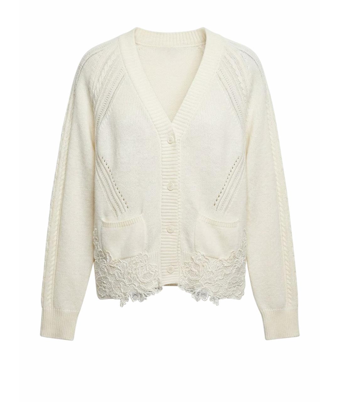ERMANNO SCERVINO Белый шерстяной кардиган, фото 1