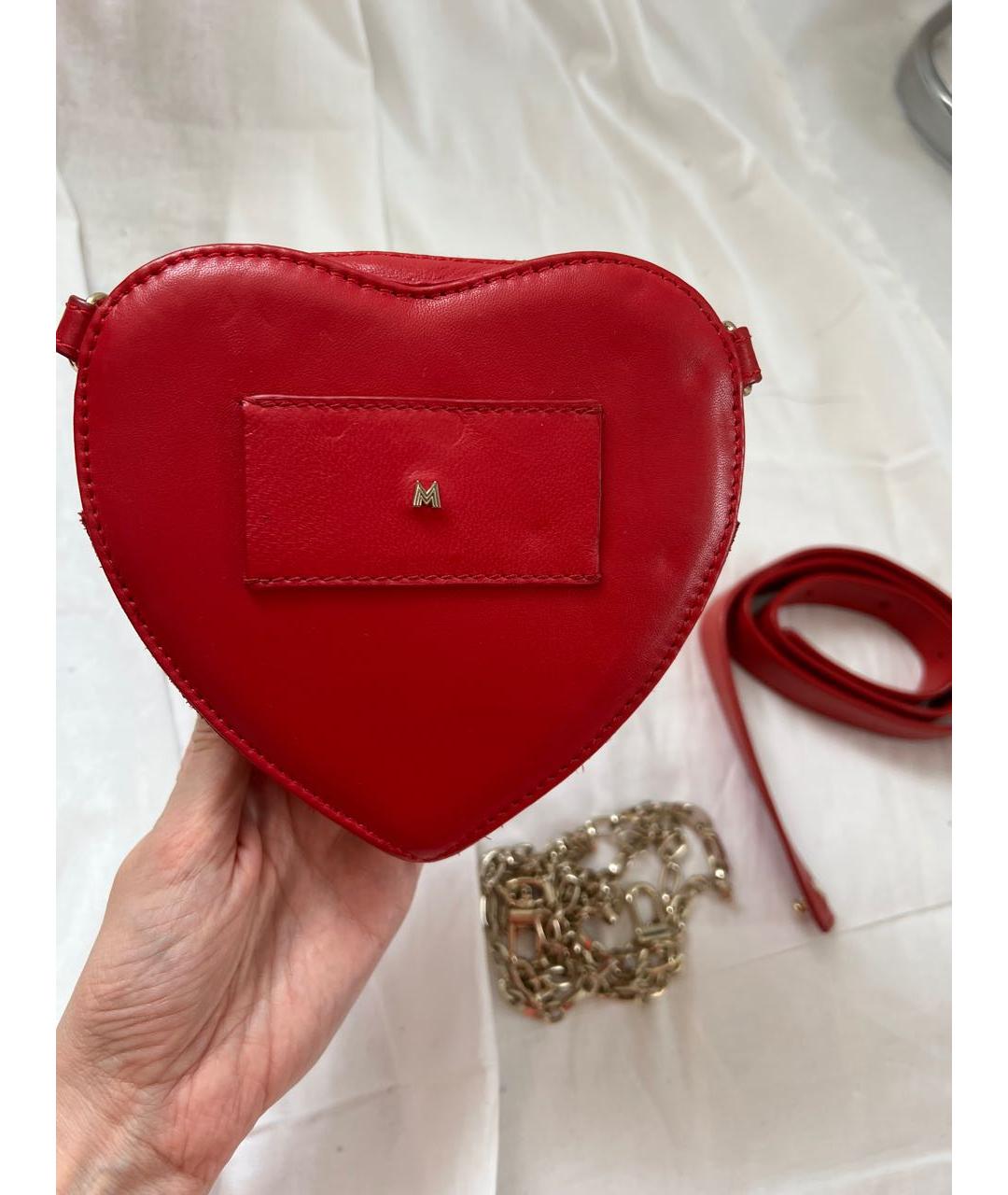 MAJE Красная кожаная поясная сумка, фото 3