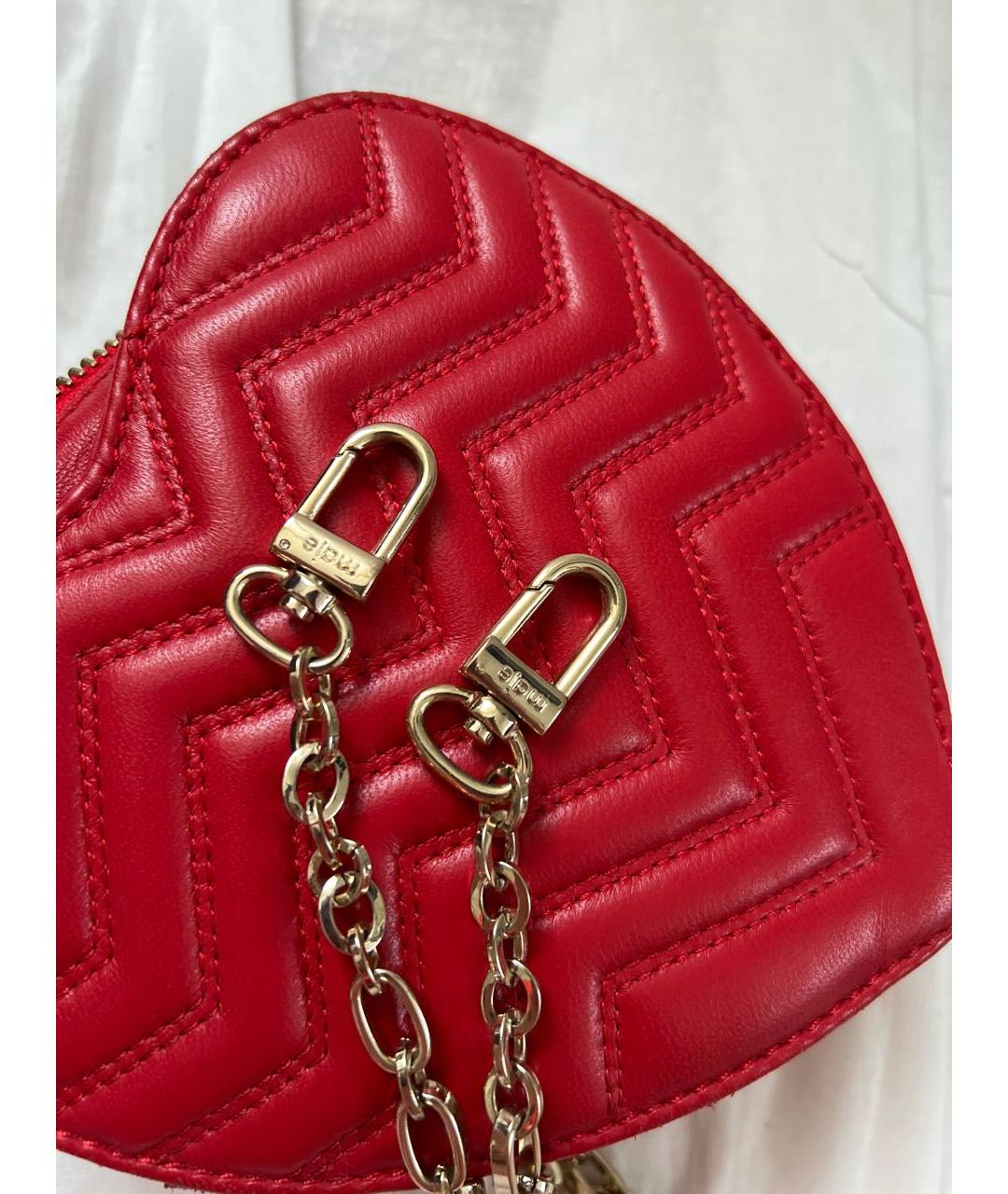 MAJE Красная кожаная поясная сумка, фото 4