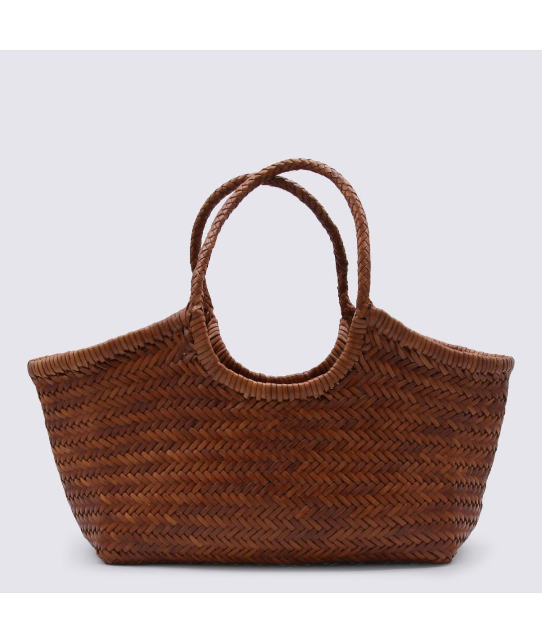 Dragon Diffusion Коричневая пелетеная сумка тоут, фото 3