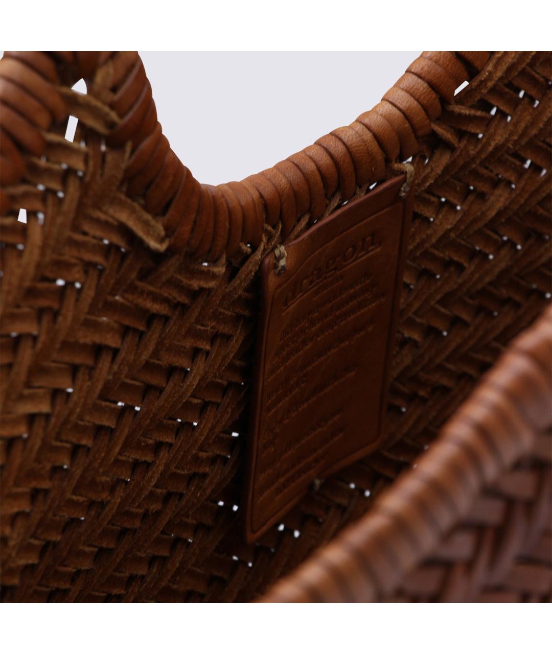 Dragon Diffusion Коричневая пелетеная сумка тоут, фото 4