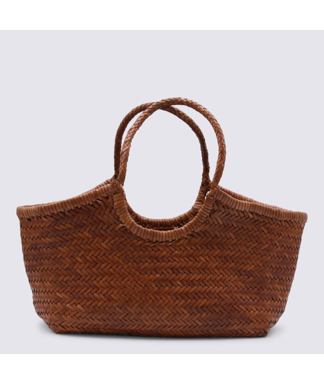 Dragon Diffusion Коричневая пелетеная сумка тоут, фото 5