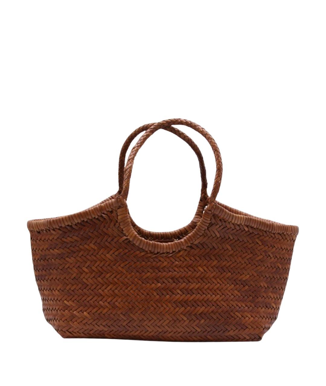 Dragon Diffusion Коричневая пелетеная сумка тоут, фото 1