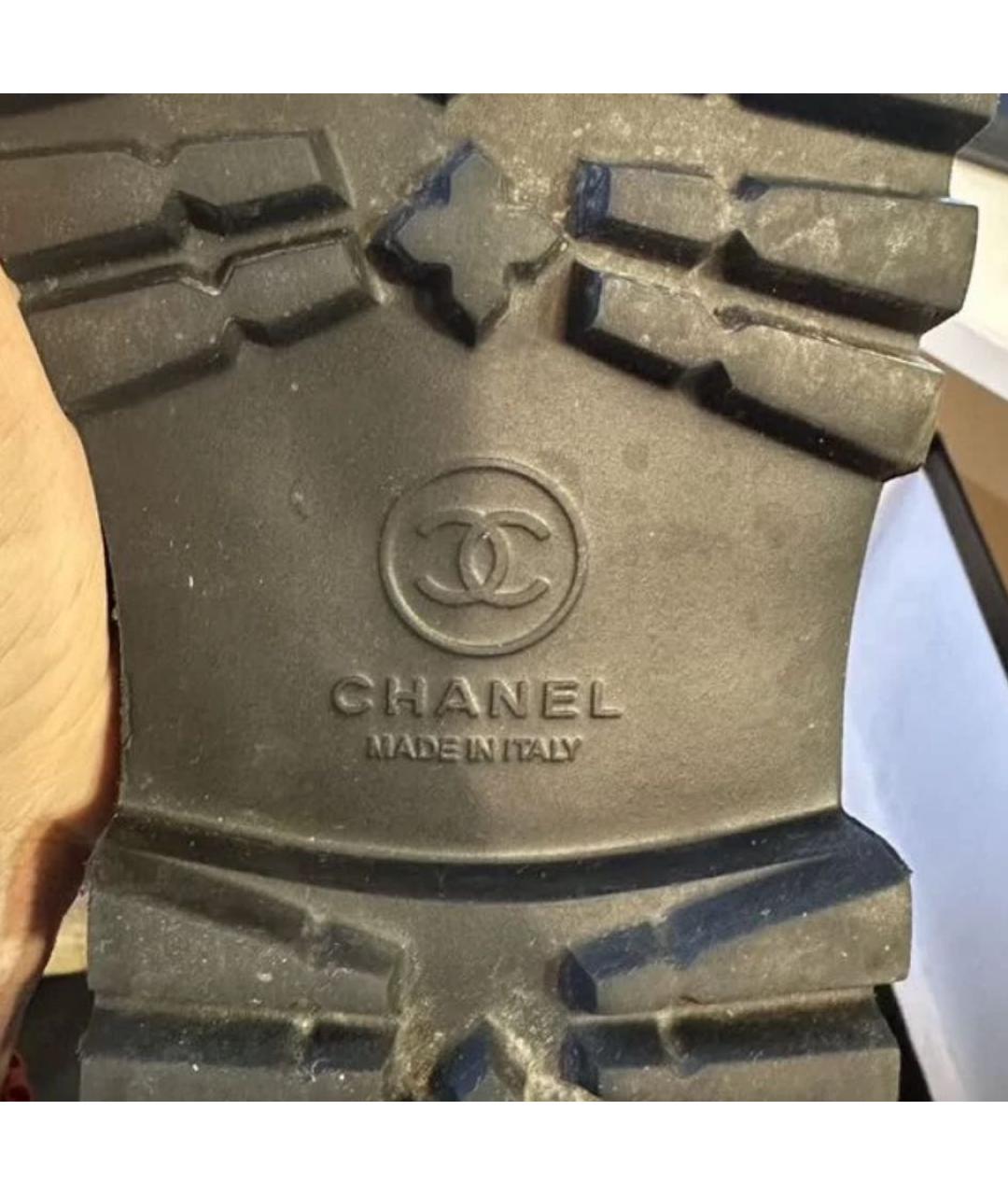 CHANEL Коричневые замшевые ботинки, фото 4