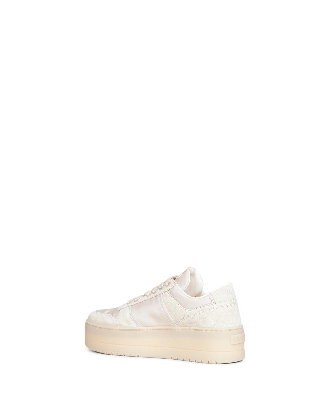 PRADA Бежевые текстильные кеды, фото 3