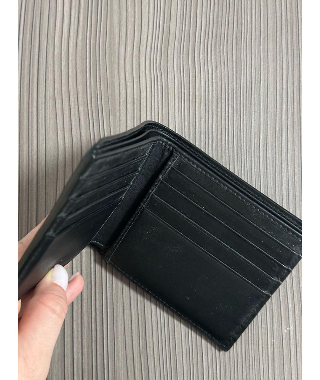 BOTTEGA VENETA Черный кожаный кошелек, фото 3