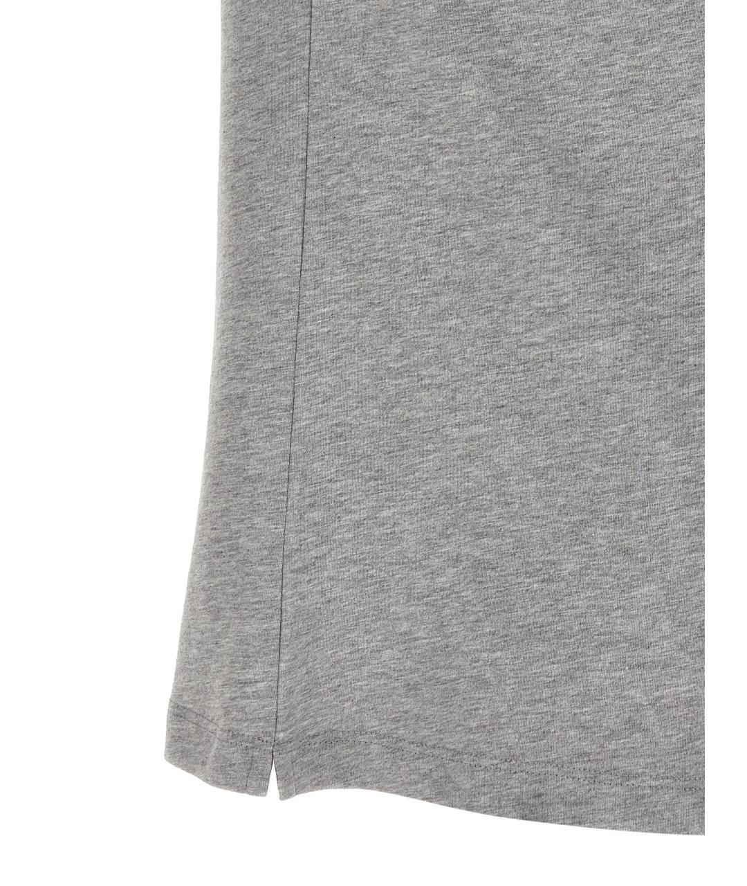 BRUNELLO CUCINELLI Серое хлопковое поло с коротким рукавом, фото 4