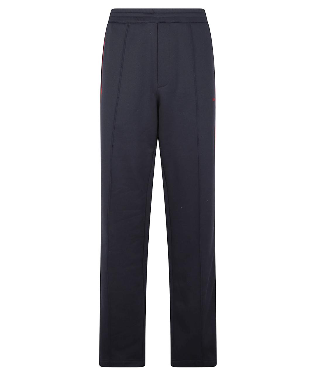 ALEXANDER MCQUEEN Темно-синие полиэстеровые повседневные брюки, фото 1
