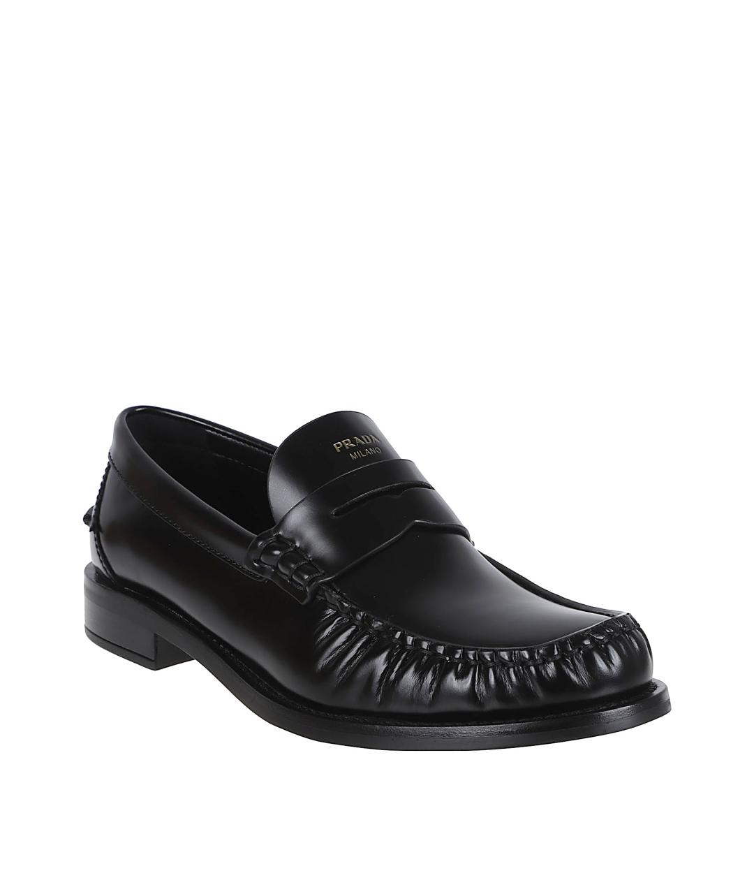 PRADA Черные кожаные лоферы, фото 2