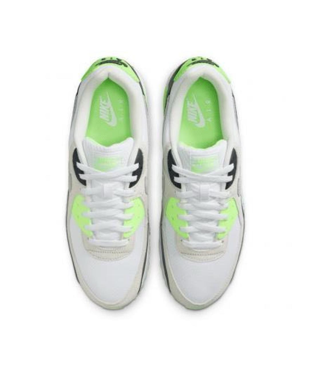 NIKE Белые текстильные низкие кроссовки / кеды, фото 3