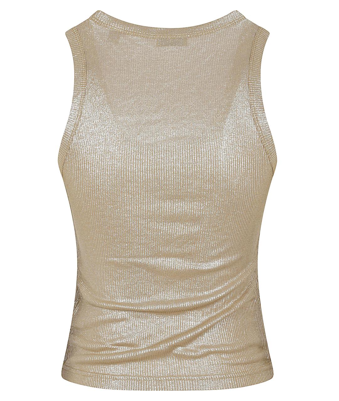 BURBERRY Коричневая вискозная майка, фото 3