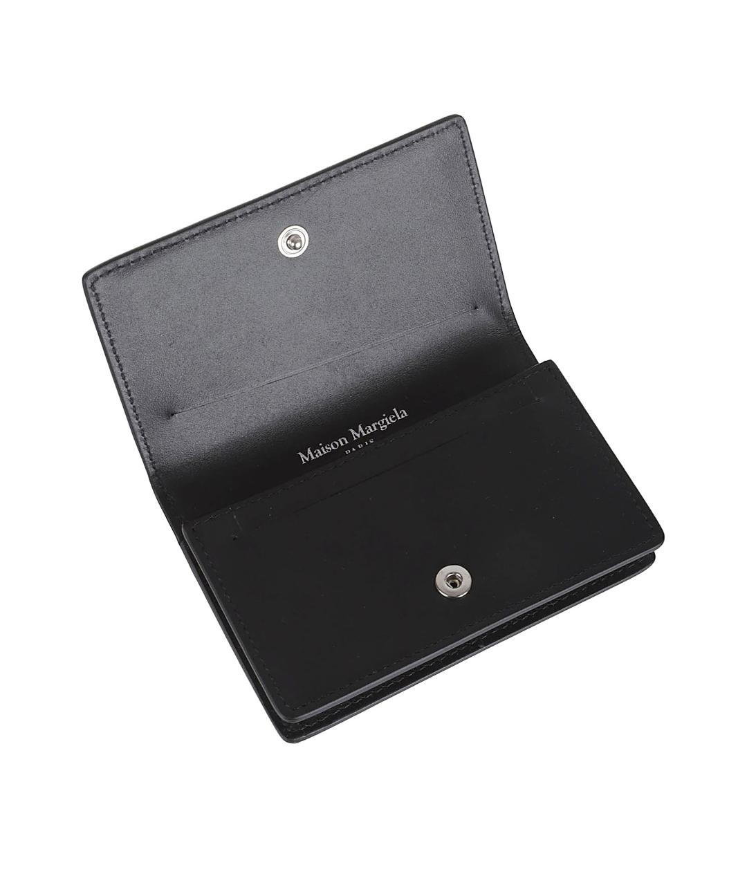 MAISON MARGIELA Черный кожаный кошелек, фото 3
