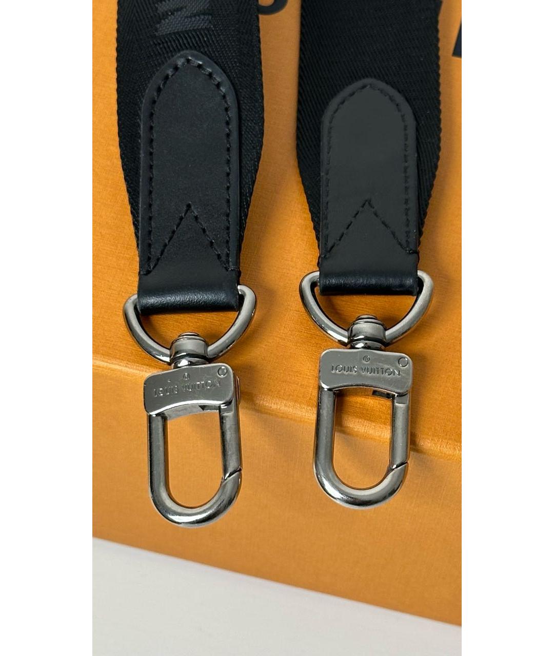 LOUIS VUITTON Черная кожаная сумка на плечо, фото 8