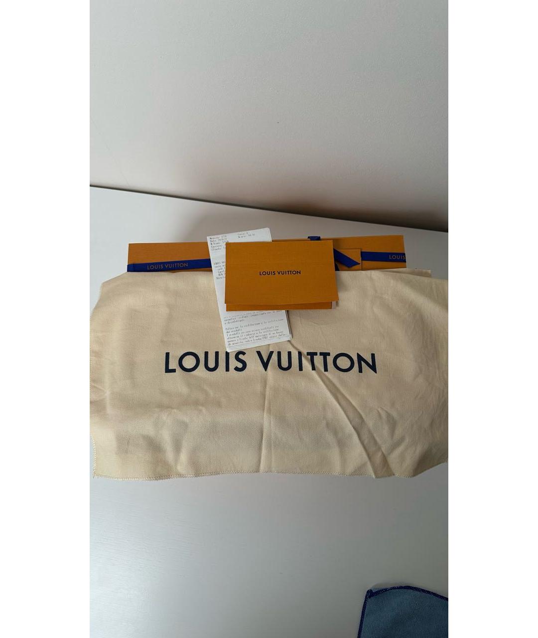 LOUIS VUITTON Черная кожаная сумка на плечо, фото 7