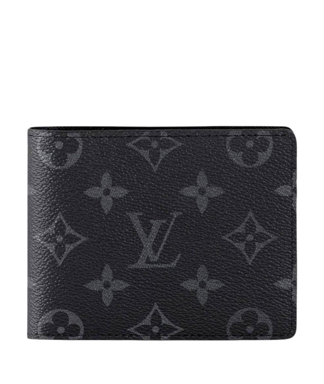 LOUIS VUITTON Черный кожаный кошелек, фото 1