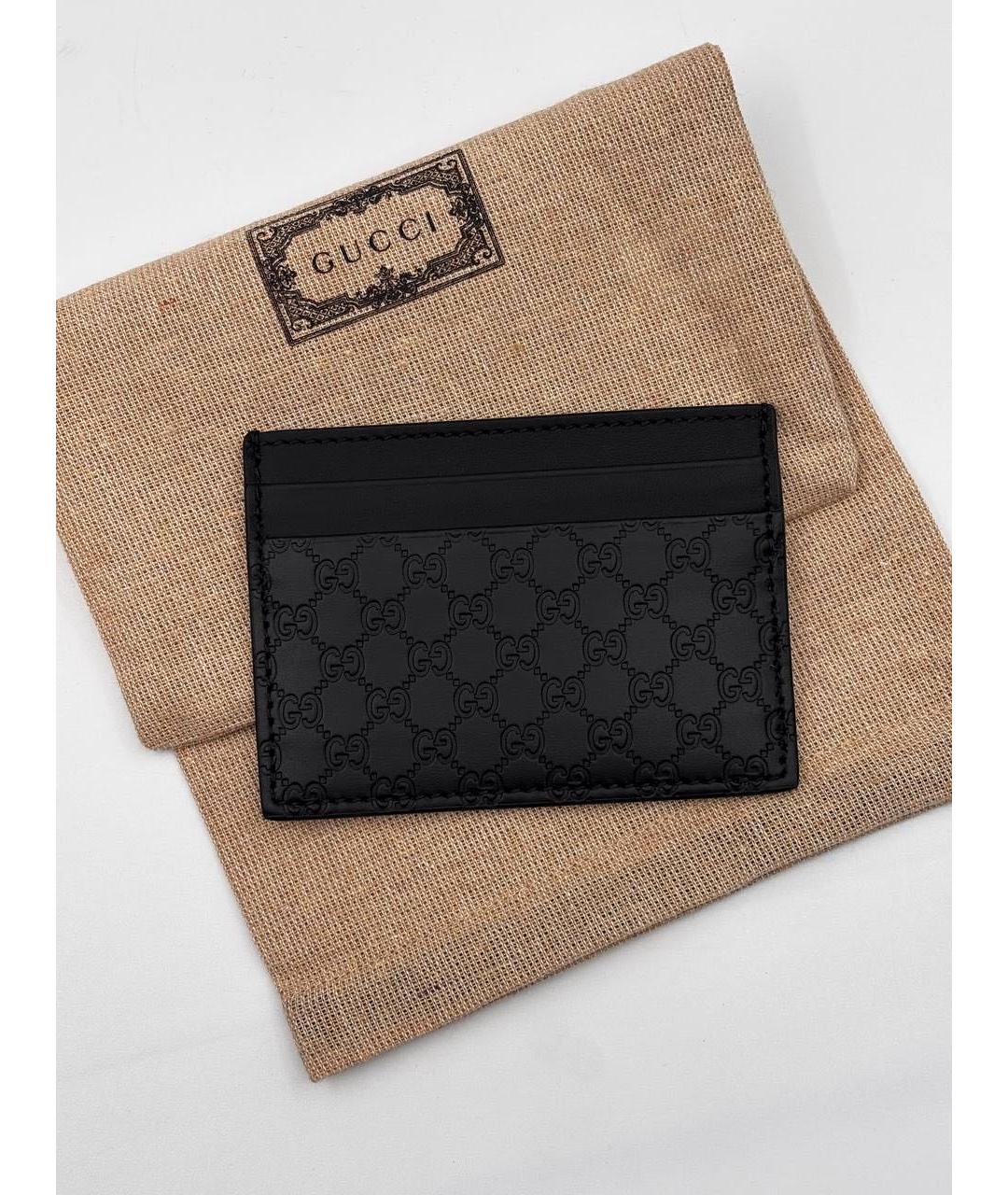 GUCCI Черный кожаный кардхолдер, фото 3