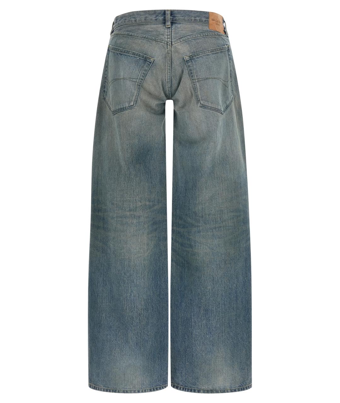 BALENCIAGA Синие хлопковые прямые джинсы, фото 2