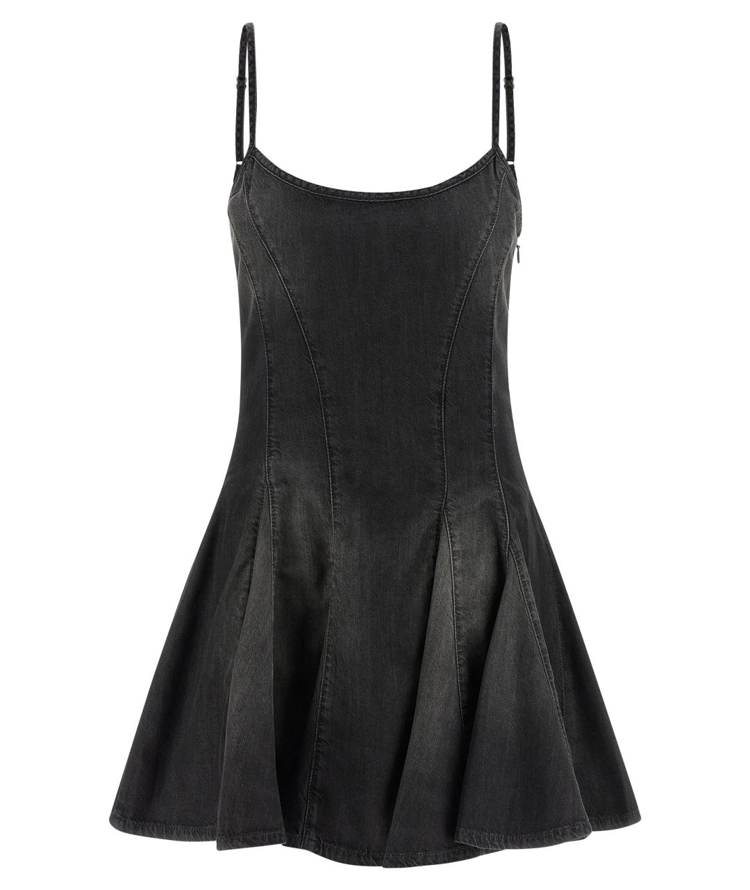 DIESEL Черное хлопковое повседневное платье, фото 1