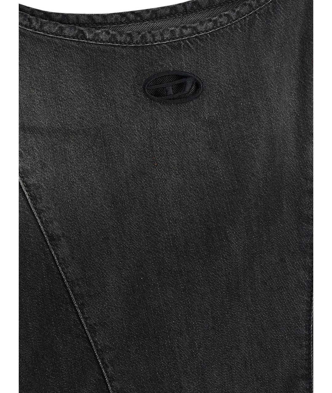 DIESEL Черное хлопковое повседневное платье, фото 4