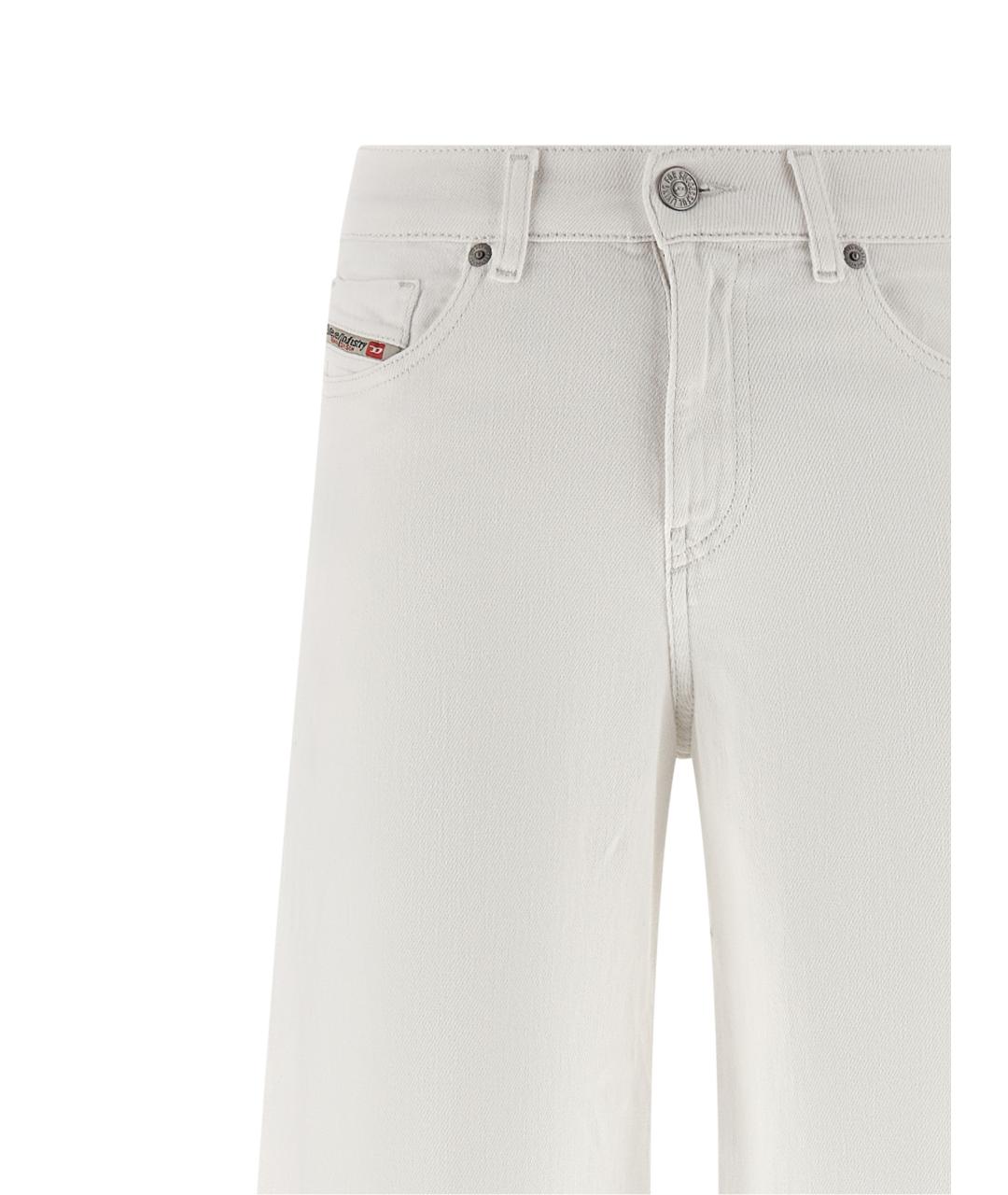 DIESEL Белые хлопковые джинсы клеш, фото 3