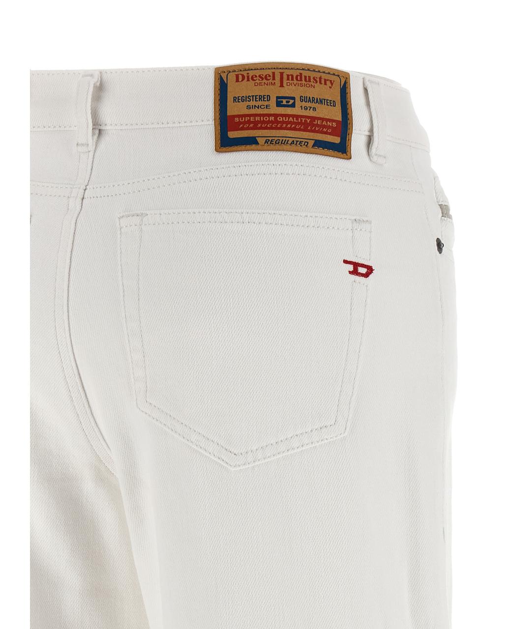 DIESEL Белые хлопковые джинсы клеш, фото 4