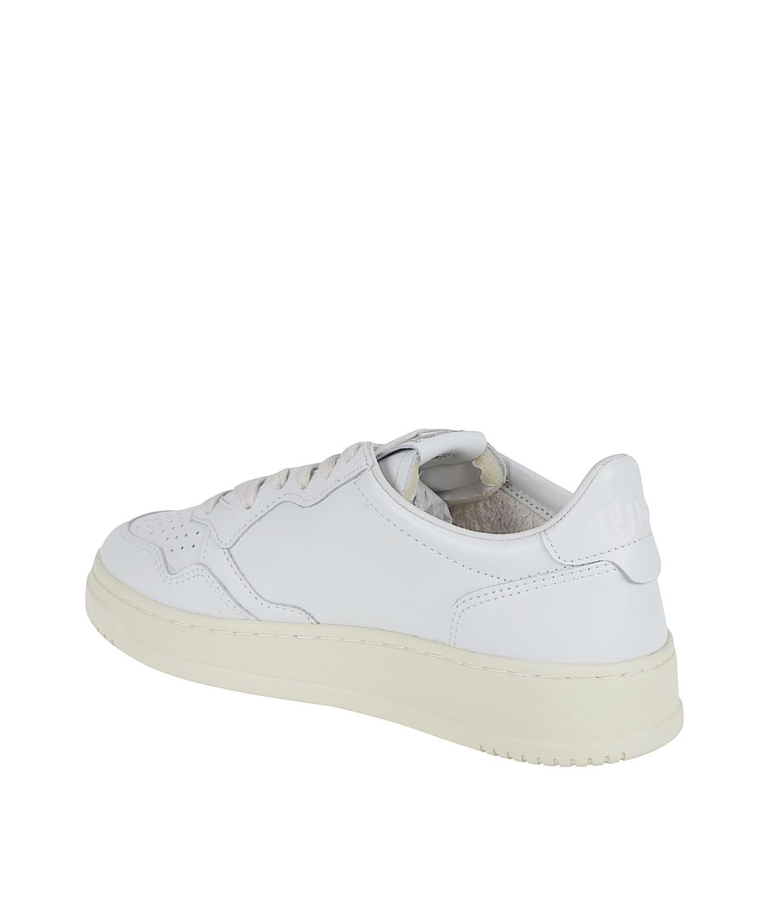 AUTRY Белые кожаные низкие кроссовки / кеды, фото 3