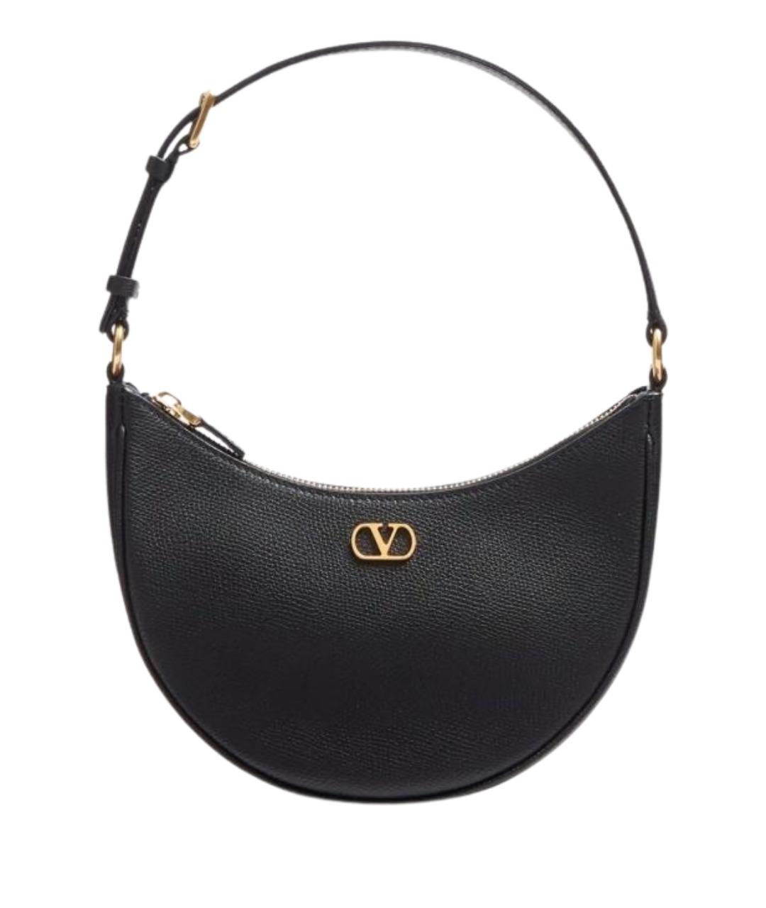 VALENTINO Черная кожаная сумка через плечо, фото 1