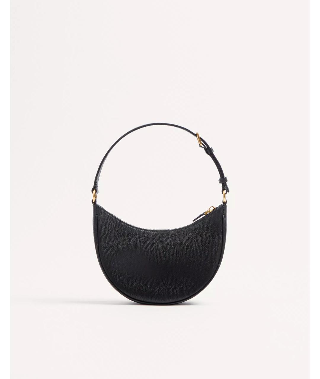 VALENTINO Черная кожаная сумка через плечо, фото 4