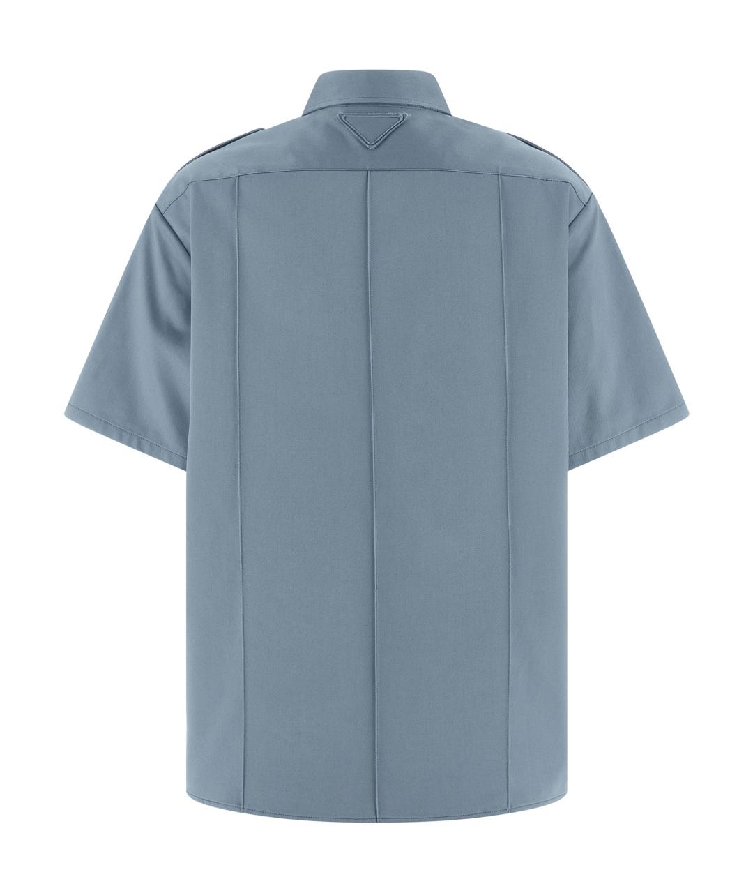 PRADA Голубая хлопковая рубашка, фото 2