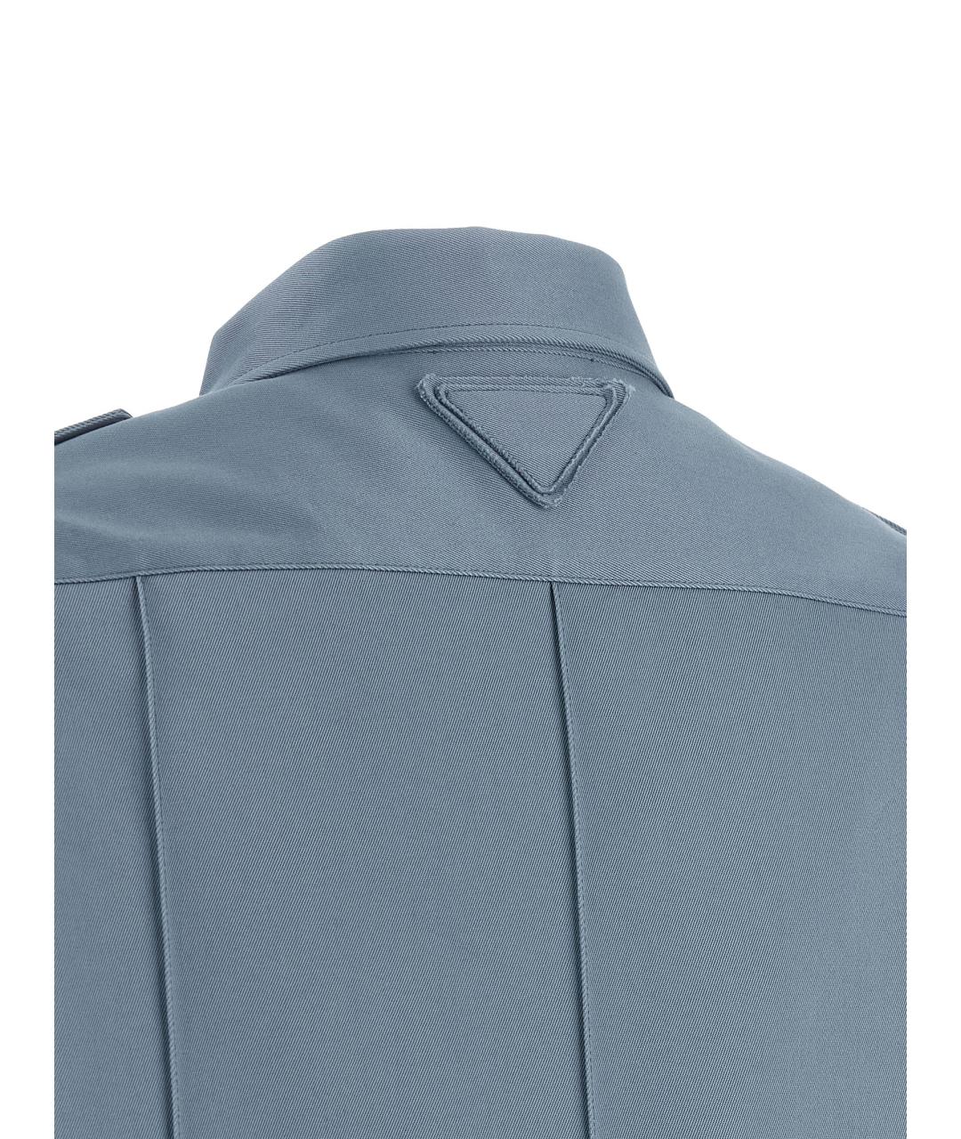 PRADA Голубая хлопковая рубашка, фото 4