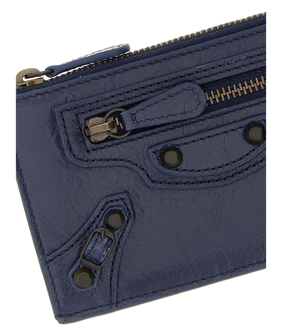 BALENCIAGA Синий кожаный кардхолдер, фото 3