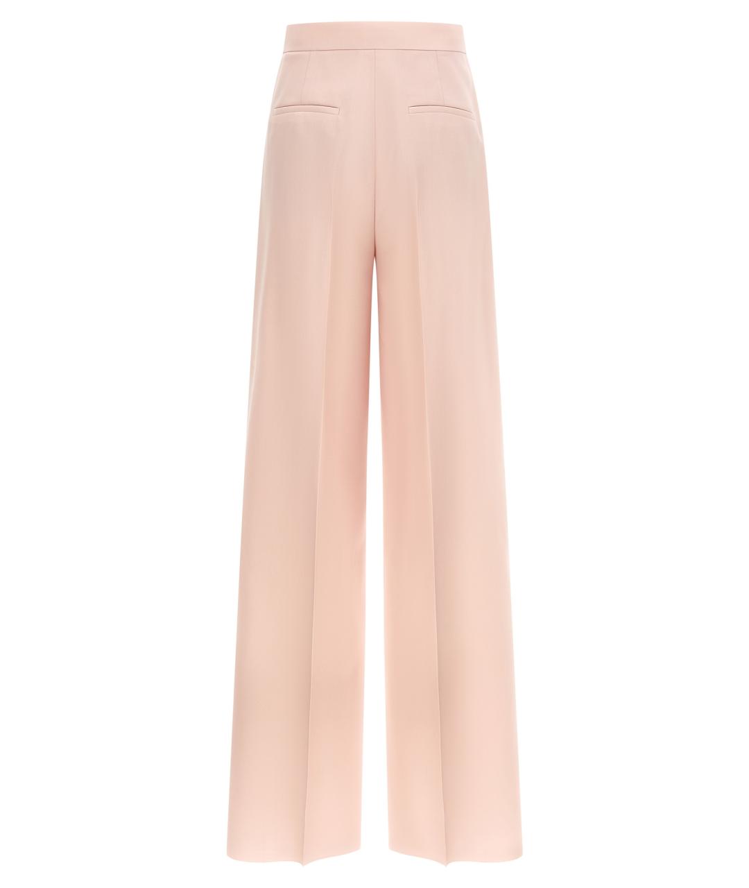 MAX MARA Розовые шерстяные брюки широкие, фото 2