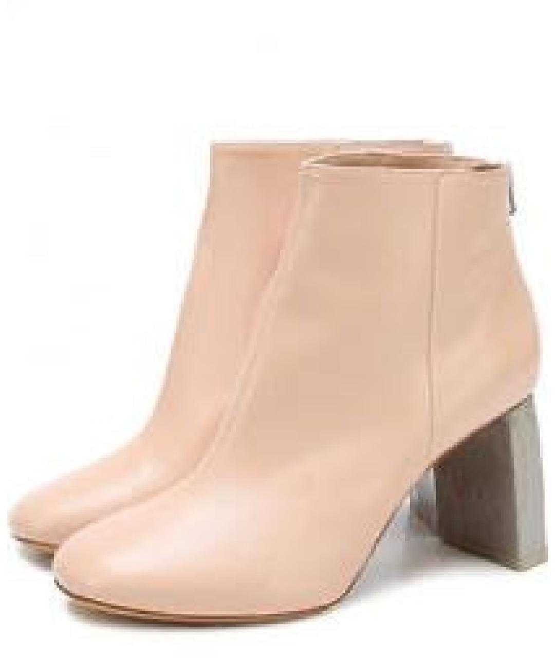 ACNE STUDIOS Розовые кожаные ботильоны, фото 3