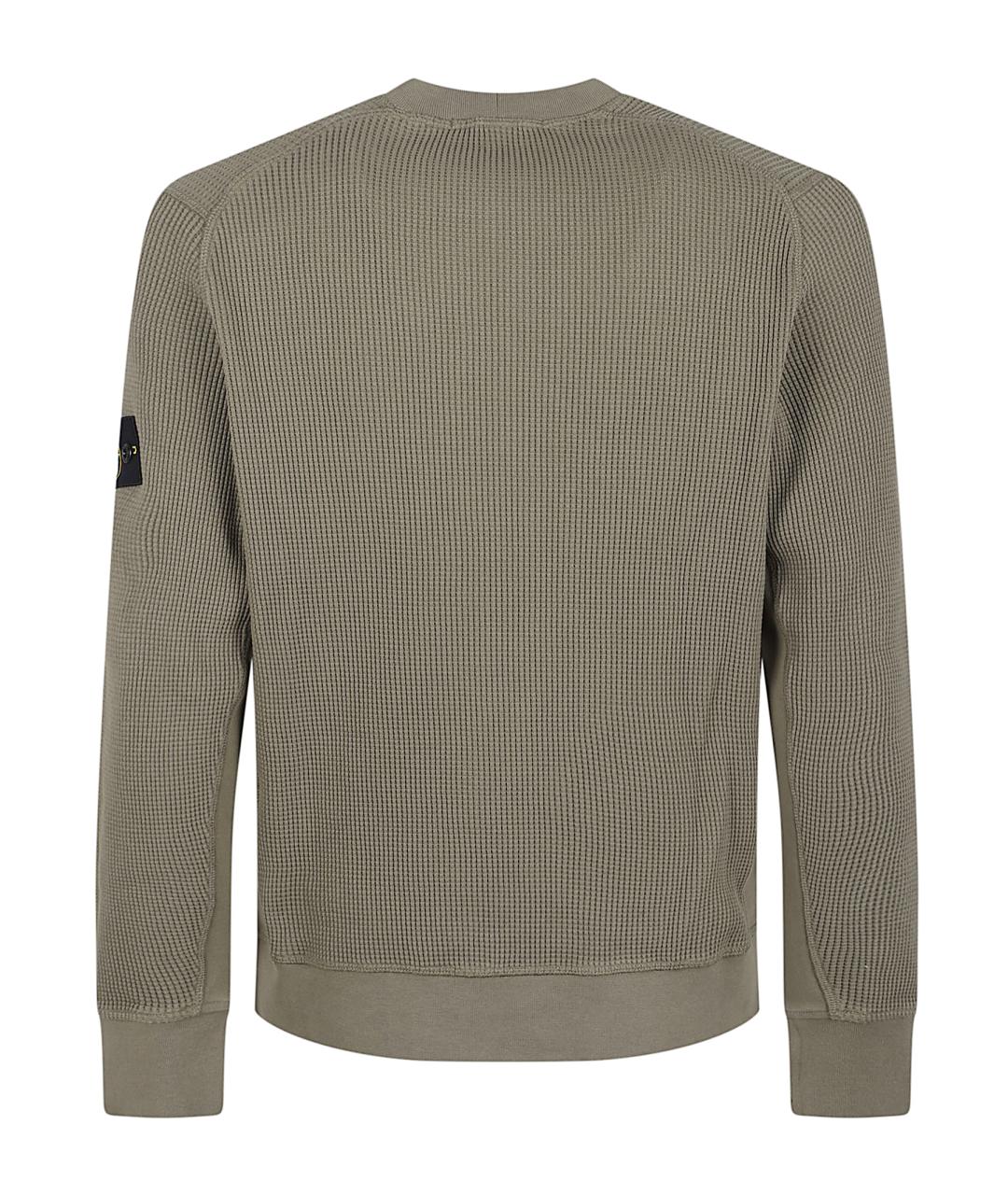 STONE ISLAND Хаки хлопковый джемпер / свитер, фото 3