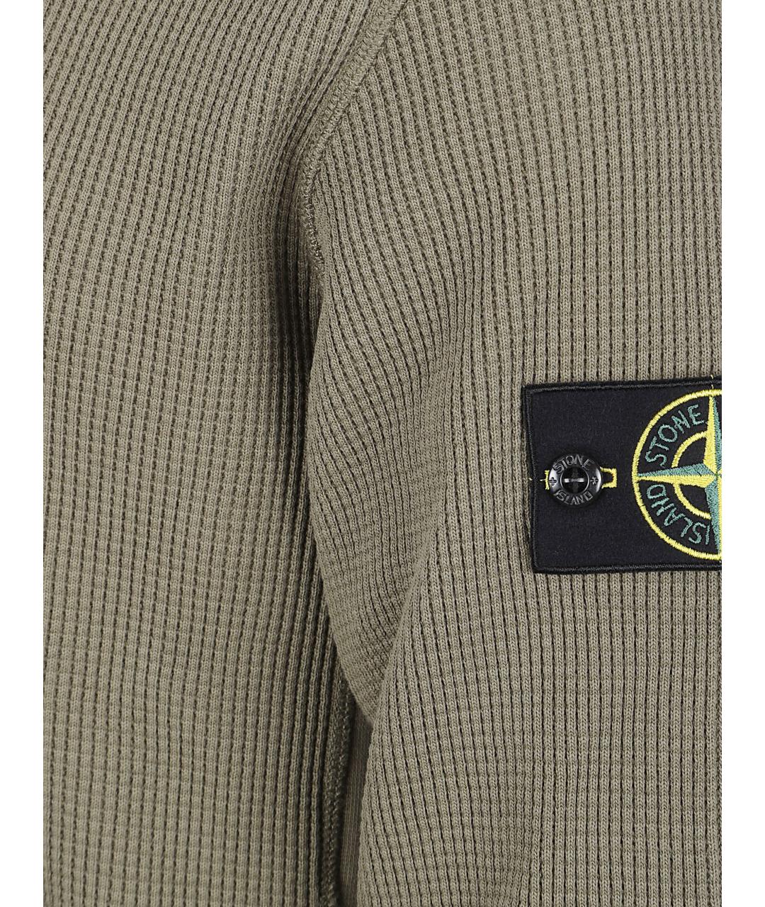 STONE ISLAND Хаки хлопковый джемпер / свитер, фото 2