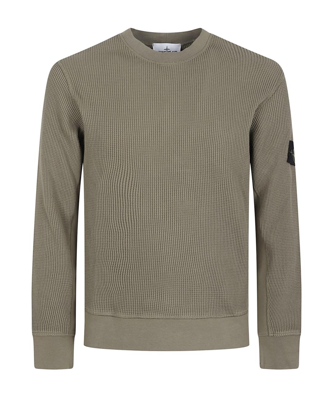 STONE ISLAND Хаки хлопковый джемпер / свитер, фото 1