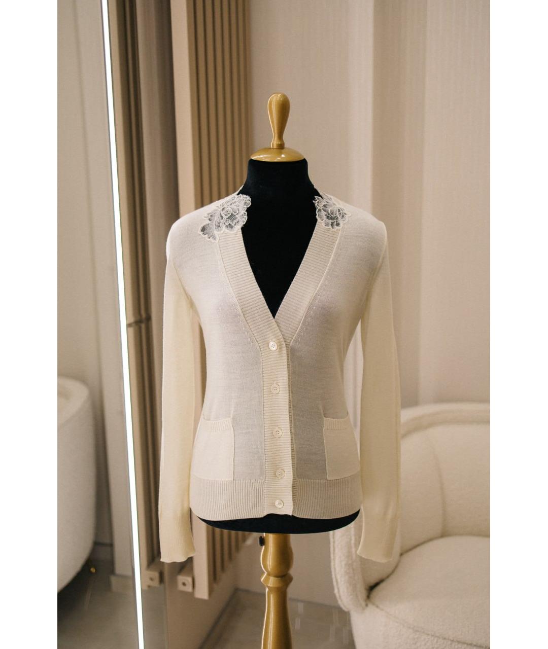 ERMANNO SCERVINO Белый шерстяной кардиган, фото 2