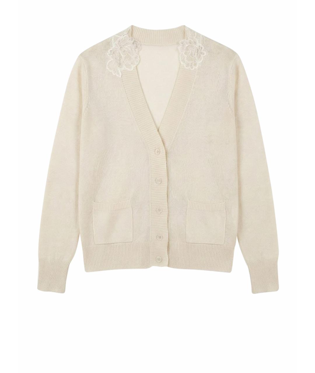 ERMANNO SCERVINO Белый шерстяной кардиган, фото 1