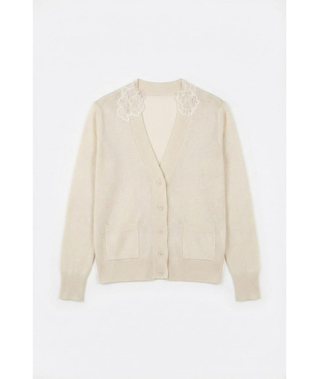 ERMANNO SCERVINO Белый шерстяной кардиган, фото 6