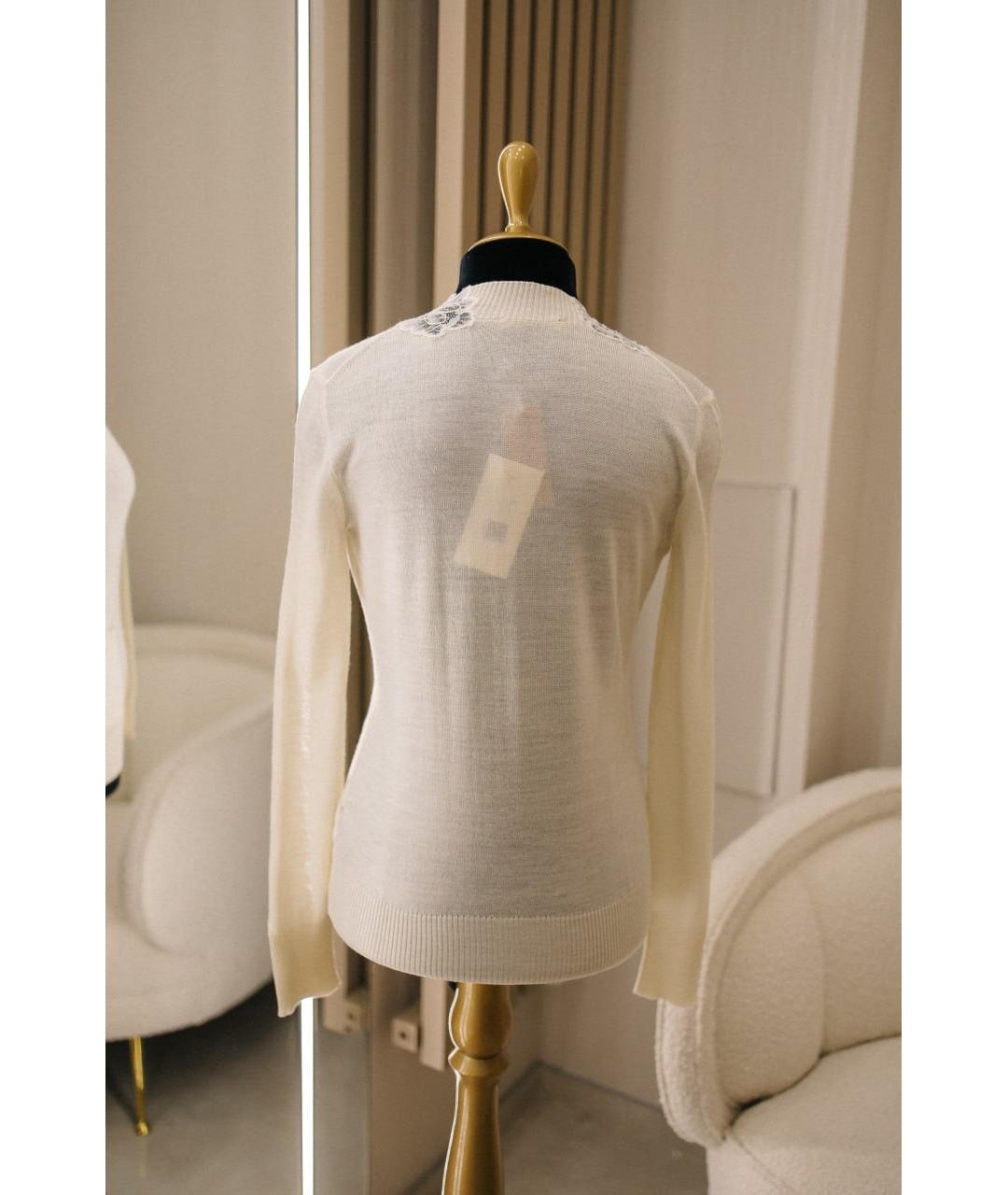 ERMANNO SCERVINO Белый шерстяной кардиган, фото 3