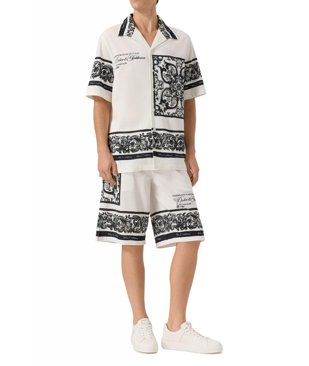 DOLCE&GABBANA Белая хлопковая кэжуал рубашка, фото 3