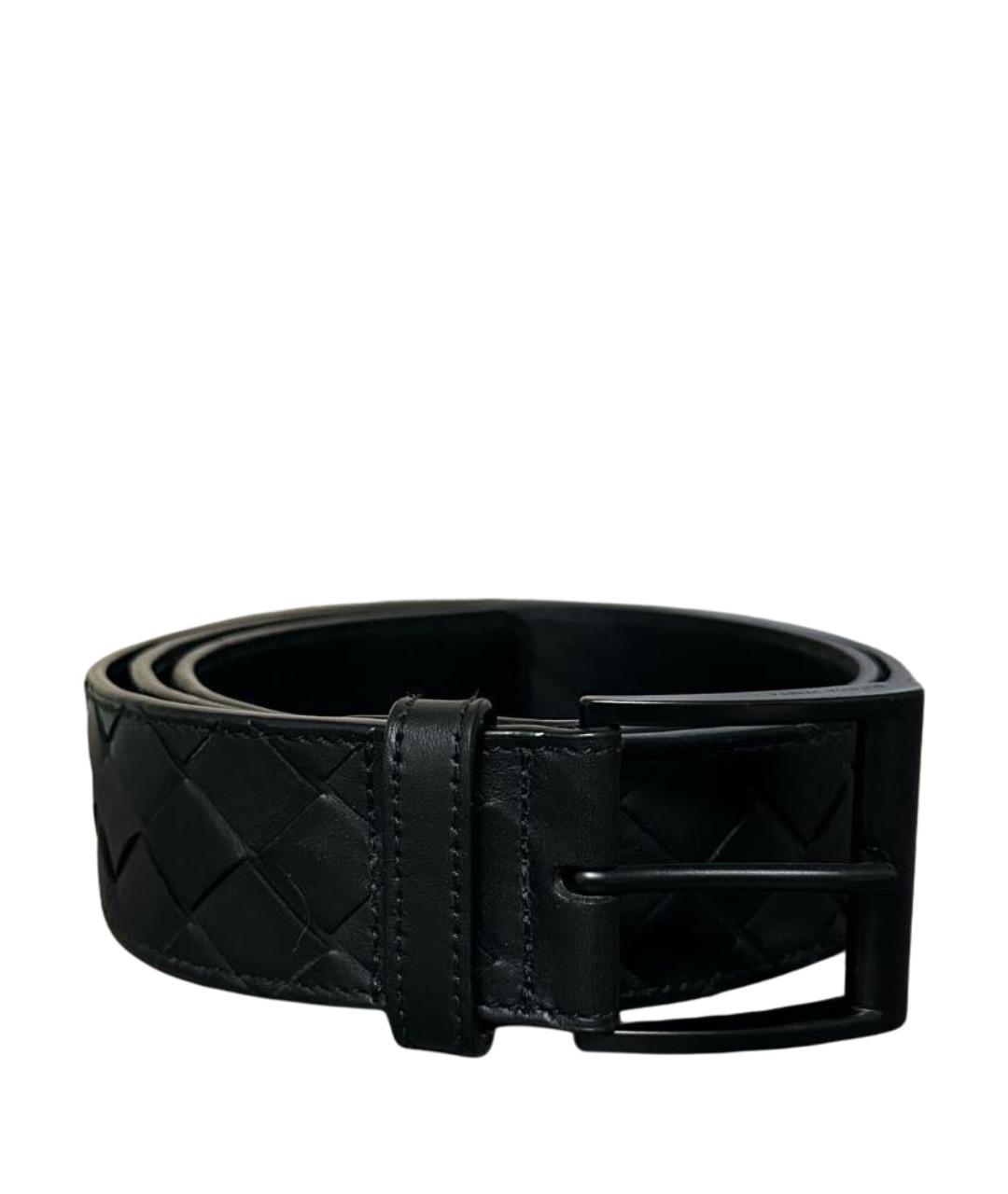 BOTTEGA VENETA Черный кожаный ремень, фото 1