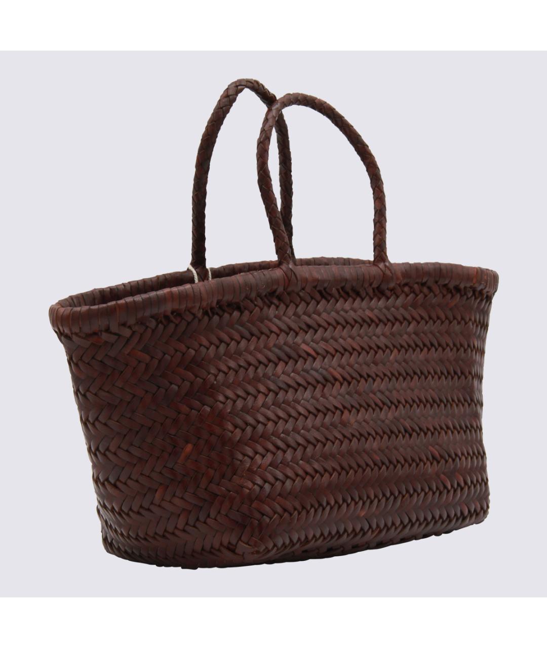 Dragon Diffusion Коричневая кожаная сумка тоут, фото 2